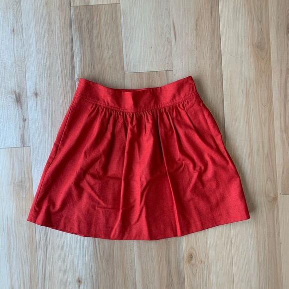 Land’s End Canvas Red Pleated Skirt - Picture 1 of 4
